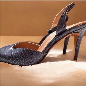 Inez heel- Diana in azul croco